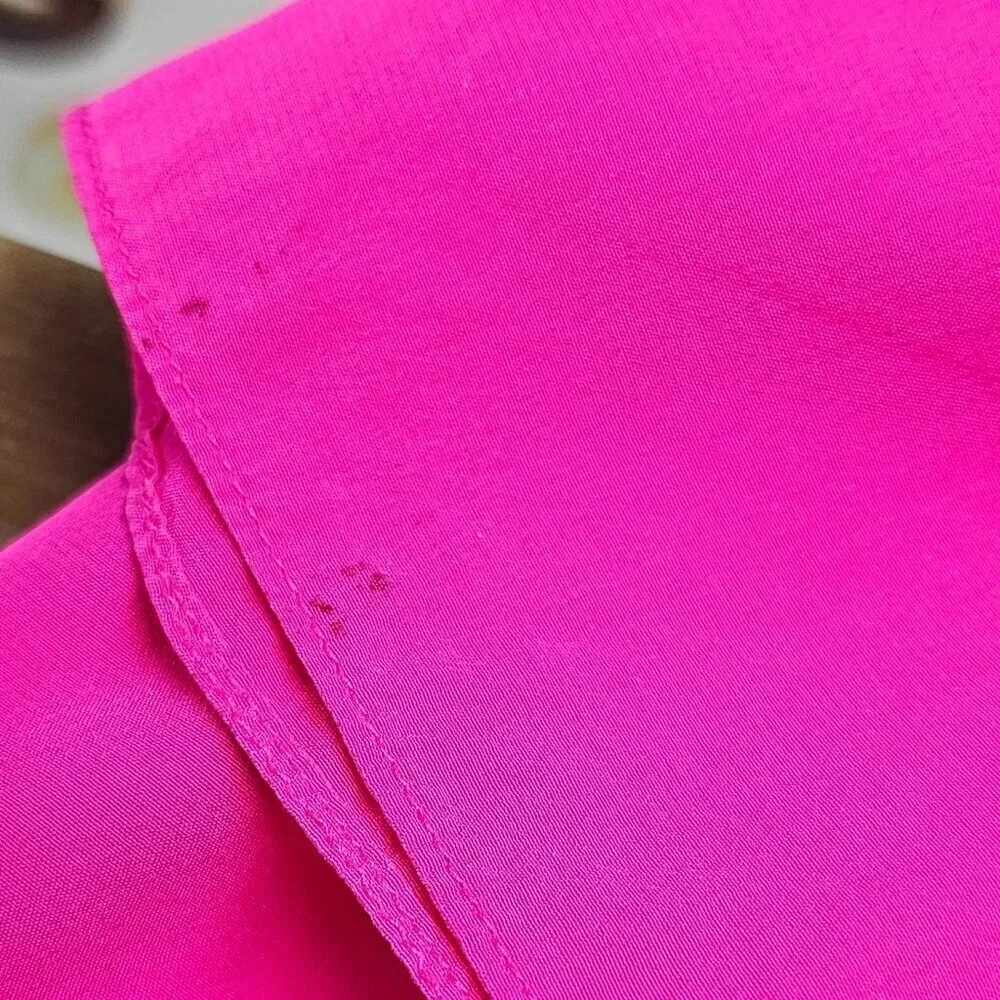 Lilly Pulitzer 100% Silk Tie Front Lace Up Blouse Pink  Size Medium Bell Sleeve - Picture 9 of 9